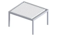 Moderner Tisch mit Lamellen-Design